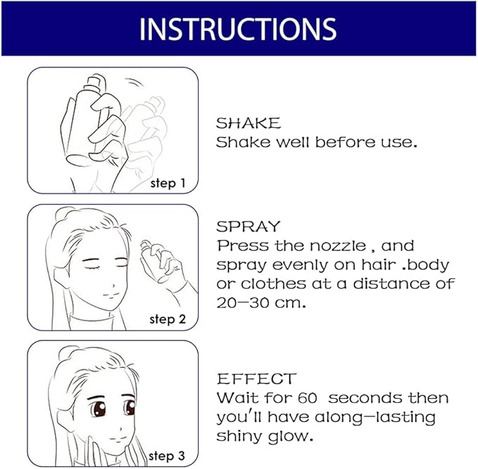 Shimmering Hair and Body Glitter Spray ( Pack Of 2)