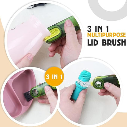 360° Rotating 3 in 1 Multifunctional Cleaning Brush, Bottle Cleaning Brush, Cup Cleaner Brush