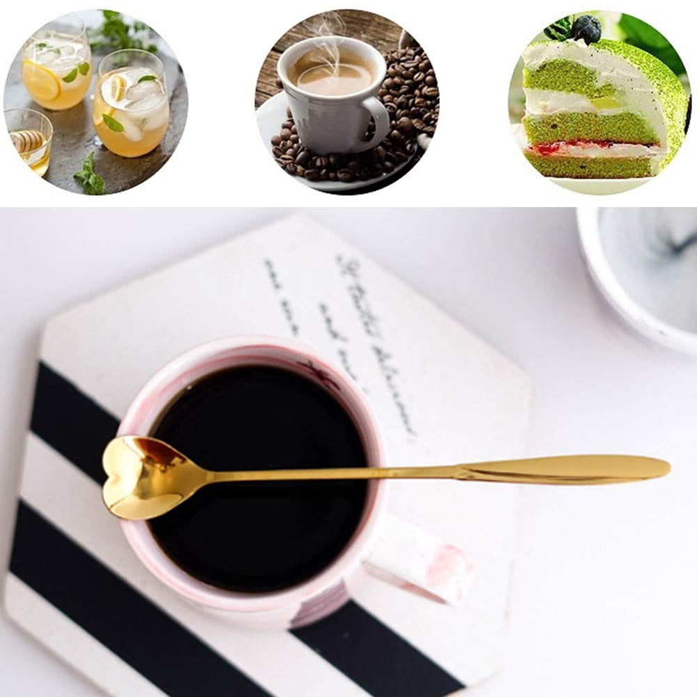 LUXEVIA™ Golden Mini Serving Spoons – Premium 4 Pc Set