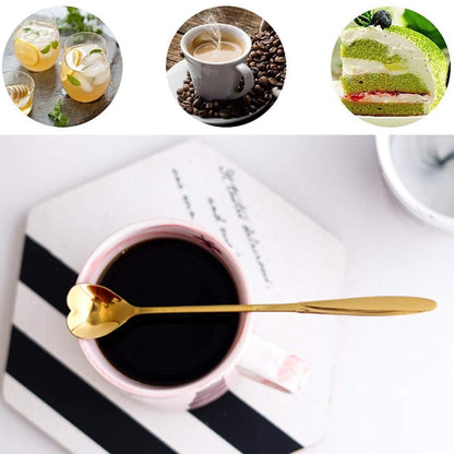 LUXEVIA™ Golden Mini Serving Spoons – Premium 4 Pc Set