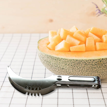 Stainless steel melon slicer and corer, kitchen tool for fruits