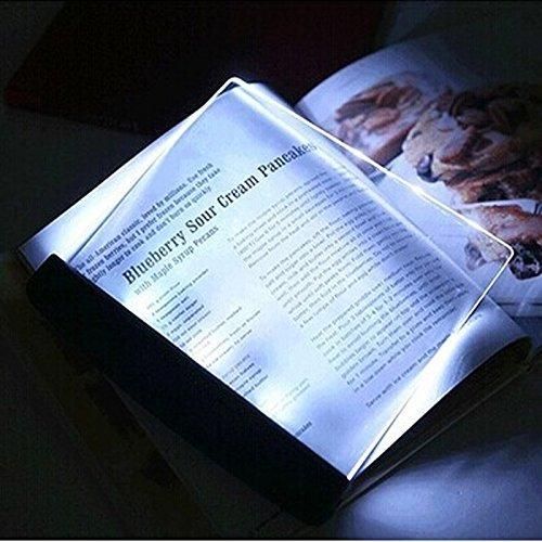 Portable Eye Protect Flat Plate Transparent Night Book Reading LED Light Lamp