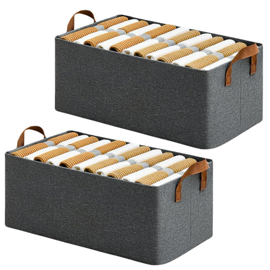 Wardrobe Clothes Organizer Storage box (Pack of 2)