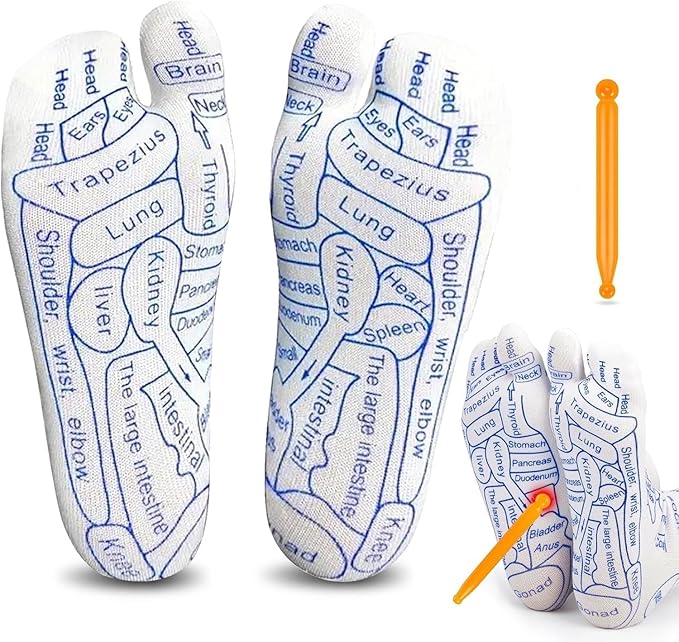 Full Reflexology Acupressure Therapy Socks Set (1 Set)