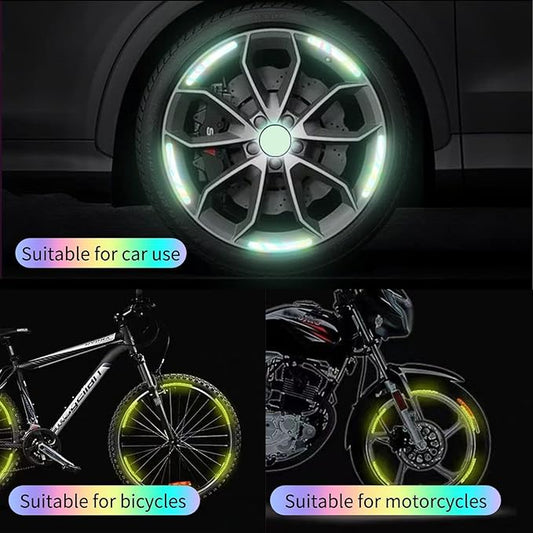 Car Reflective Night Warning Stickers (20 Pcs Set Multicolored)