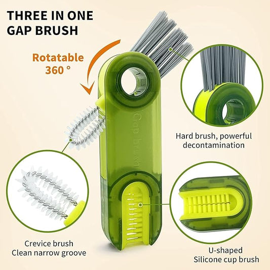 360° Rotating 3 in 1 Multifunctional Cleaning Brush, Bottle Cleaning Brush, Cup Cleaner Brush