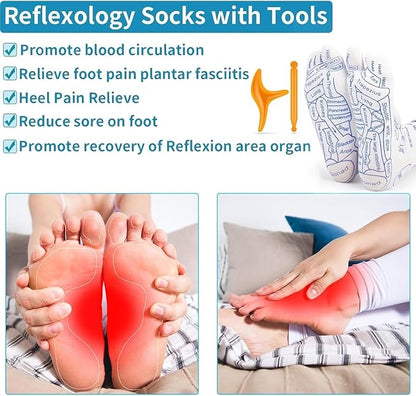 Full Reflexology Acupressure Therapy Socks Set (1 Set)