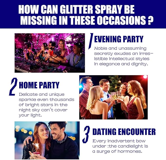 Shimmering Hair and Body Glitter Spray ( Pack Of 2)