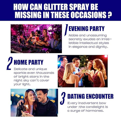 Shimmering Hair and Body Glitter Spray ( Pack Of 2)