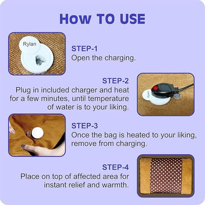THOE™ Premium Electric velvet heating bag, hot water bags for pain relief