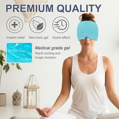 THOE™ Migraine Ice Head Wrap, Headache Relief Hat for Migraine pain