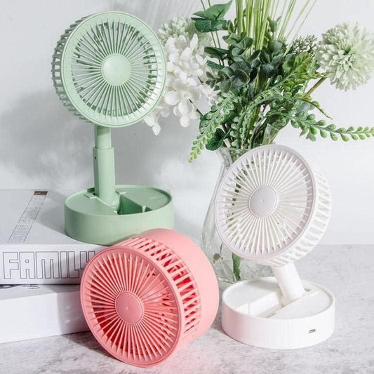 Adjustable Height Telescopic Rechargeable Pedestal Fan