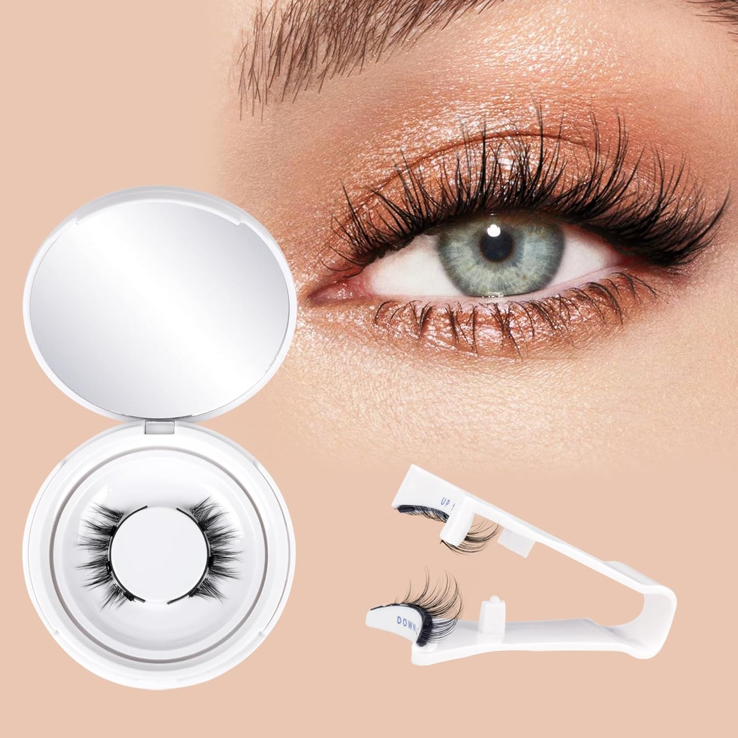 Reusable Magnetic Cat Eye Lashes with a Natural Look and Handy Applicator