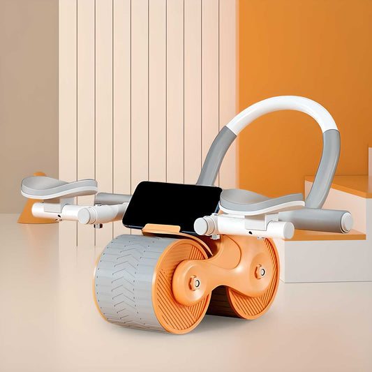 Abdominal Exercise Roller - Automatic Rebound Workout Wheels with Timer