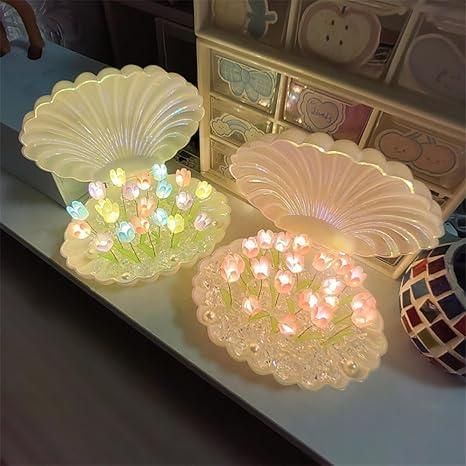 Tulip Night Light Flower Lamp Shell Light - DIY