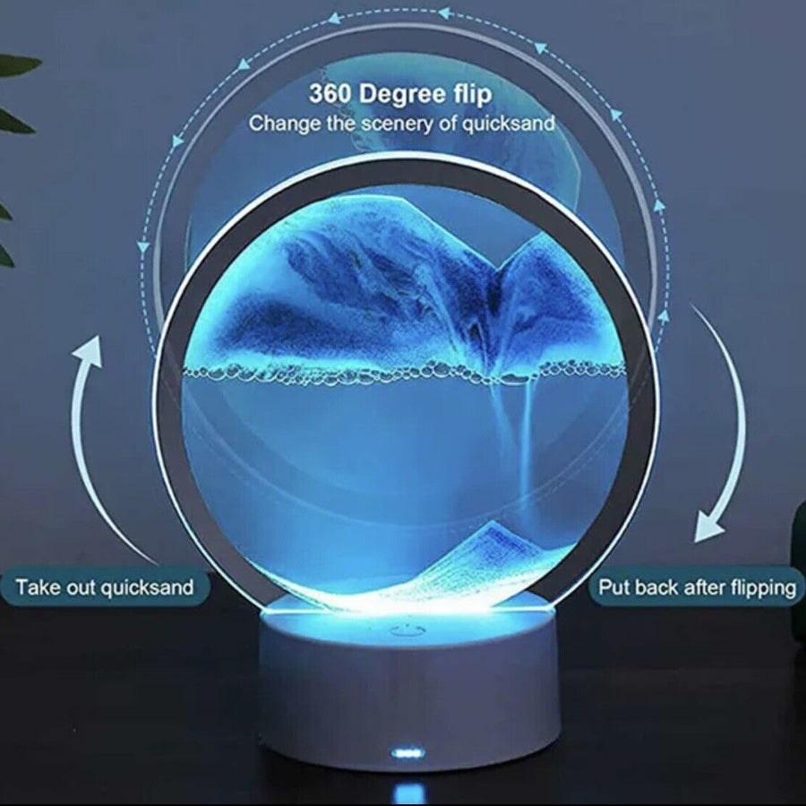 THOE™ 3D Sand Art Liquid Motion Display With LED Light