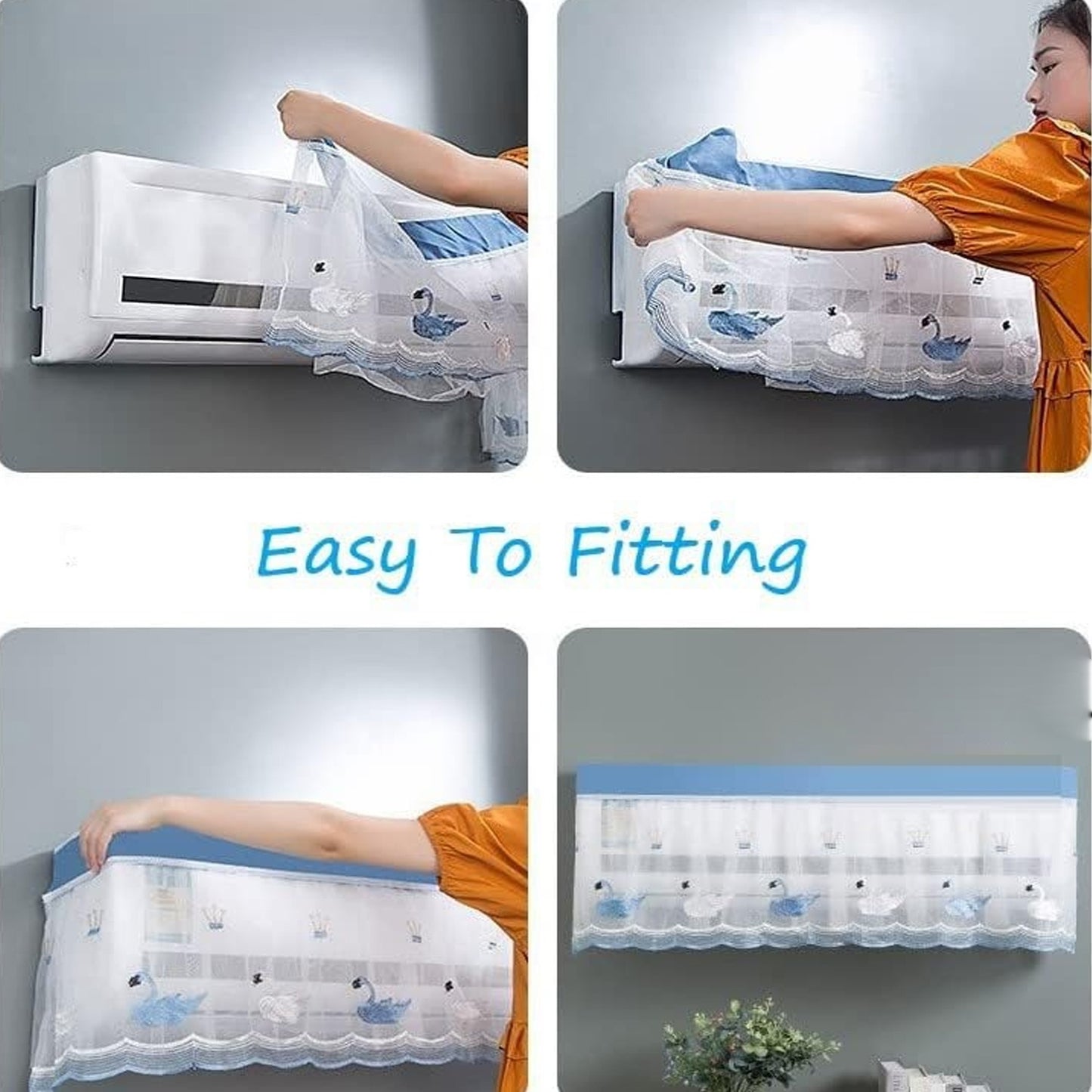 AirWrapx™ Premium Folding Split AC Dust Cover – Washable & Dustproof
