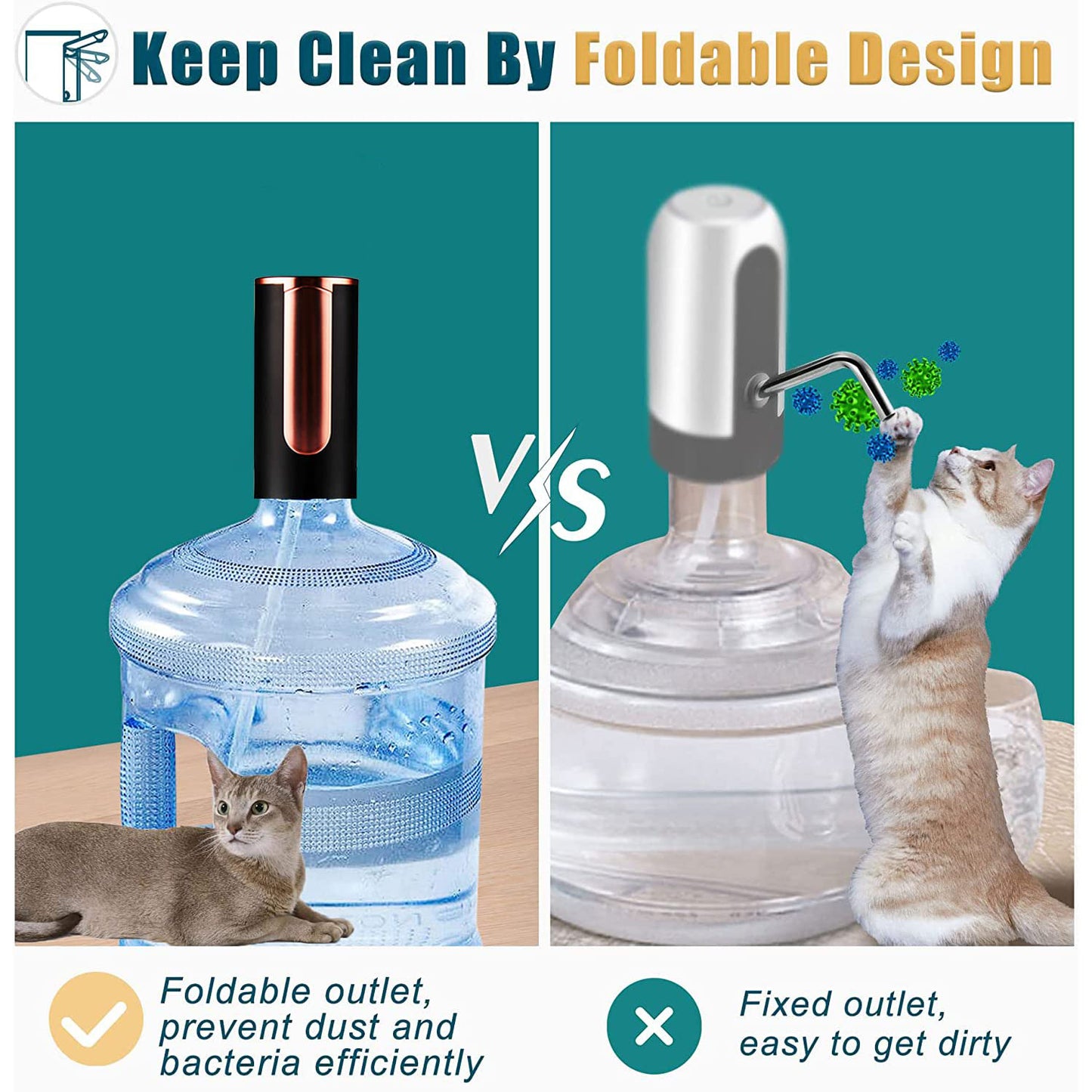 Usb Rechargeable Automatic Water Dispenser For 20 Liter Bottle
