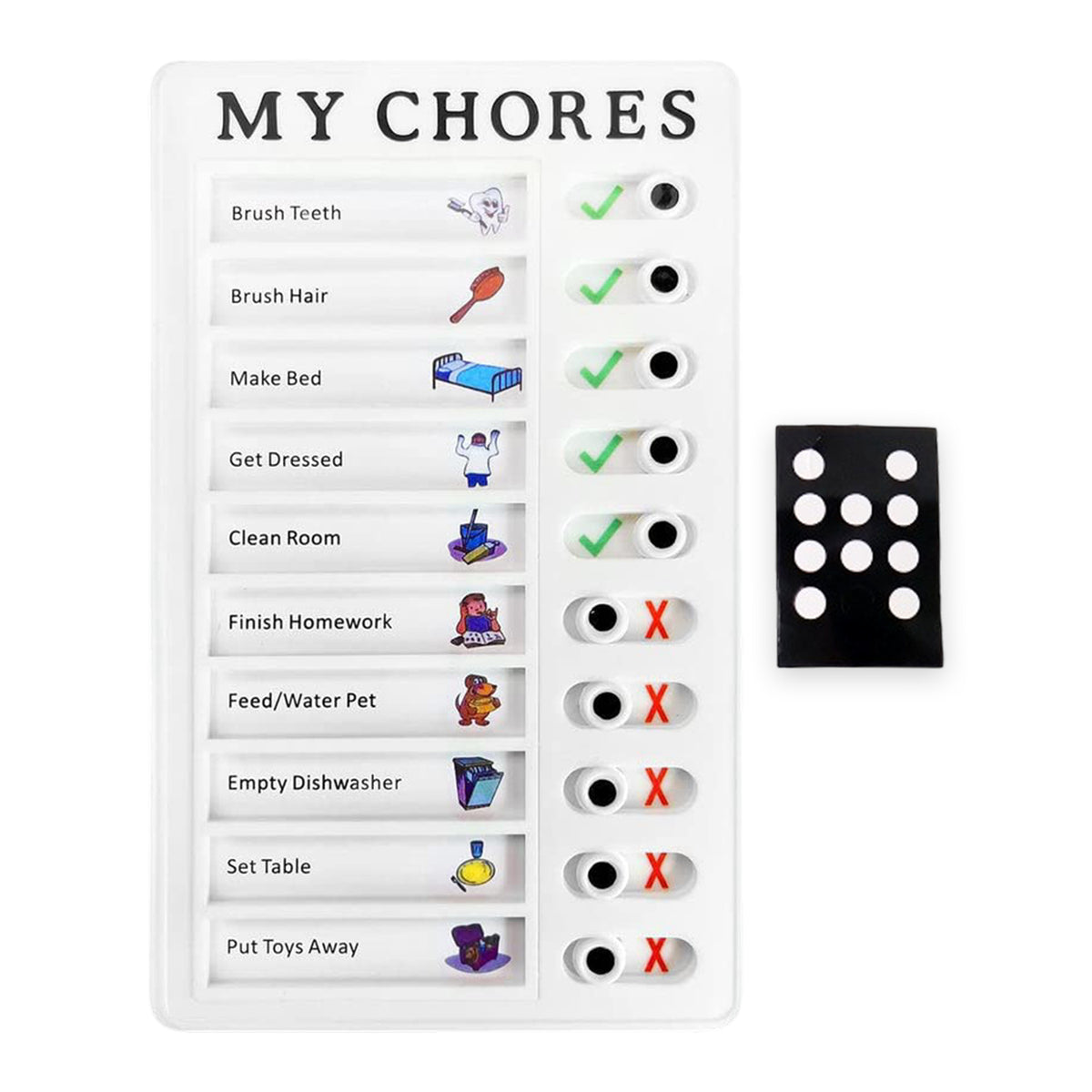 4448 Portable My Chores Home Note Board Management Planning Memo Boards Reminding Time. (Size - 20x12cm)