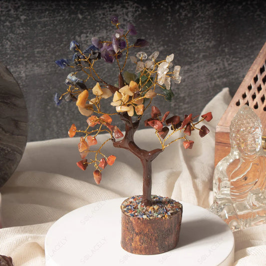 7 Chakra Natural Gemstone Crystal Tree