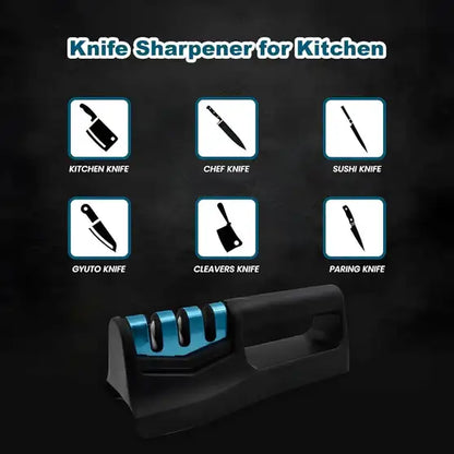 BladePro™ Premium Handheld 3-Step Knife Sharpener for Kitchen
