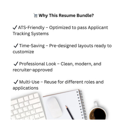 100+ Editable Resume Templates Bundle - ATS-Friendly