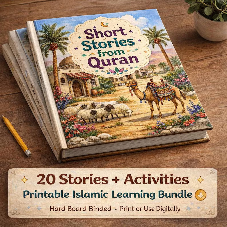 Islamic Kids Quran Stories Activity Book | Printable Learning Bundle (Digital Download)